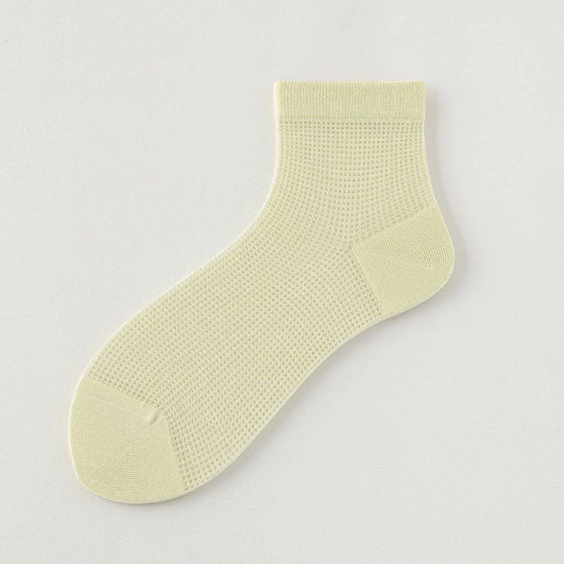 Leichte, atmungsaktive, einfarbige Söckchen aus Netzstoff (8 Paar) - Hellgrün - EU36-40 (US3-7) - image 4