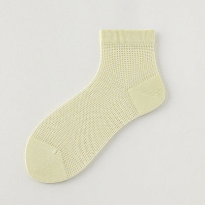 Leichte, atmungsaktive, einfarbige Söckchen aus Netzstoff (8 Paar) - Hellgrün - EU36-40 (US3-7) - image 4