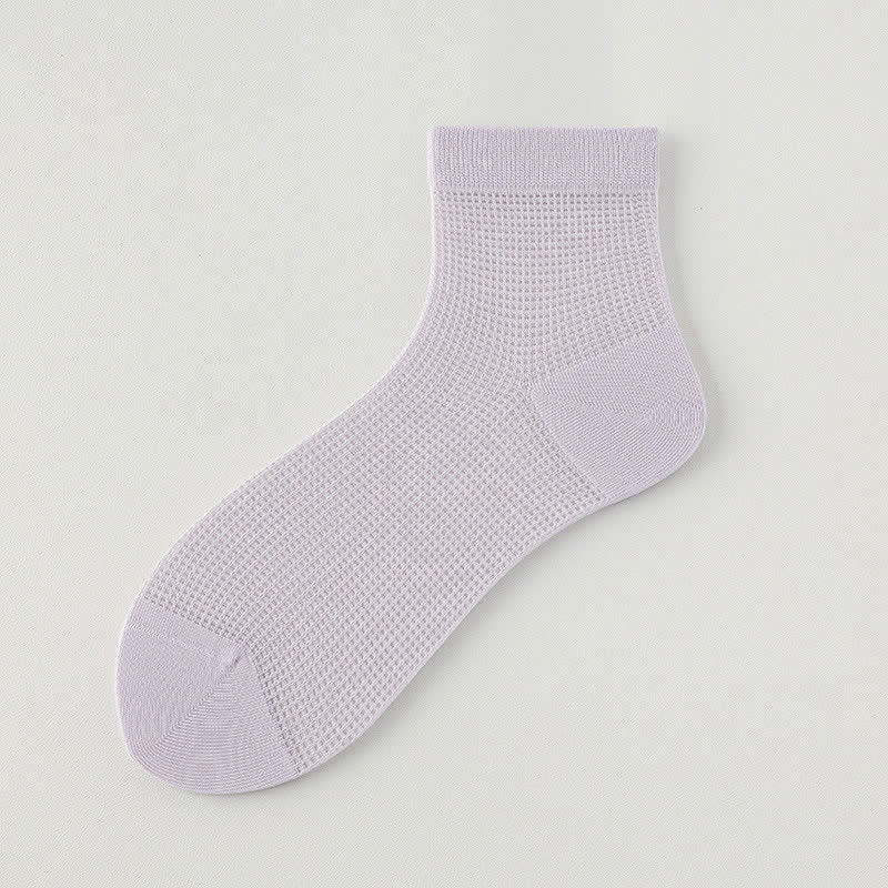 Leichte, atmungsaktive, einfarbige Söckchen aus Netzstoff (8 Paar) - Lila - EU36-40 (US3-7) - image 10