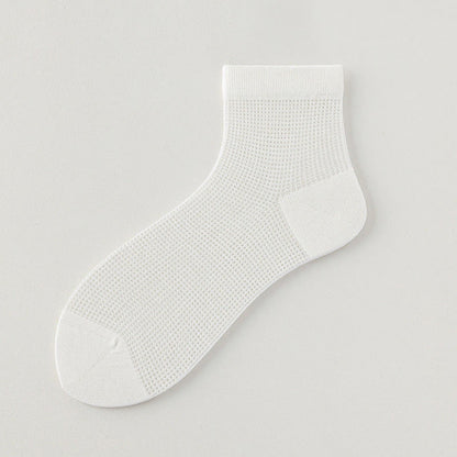 Leichte, atmungsaktive, einfarbige Söckchen aus Netzstoff (8 Paar) - Weiß - EU36-40 (US3-7) - image 16