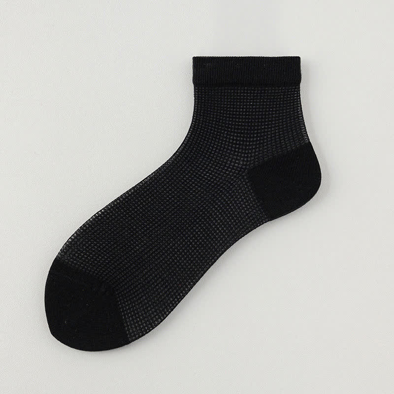Leichte, atmungsaktive, einfarbige Söckchen aus Netzstoff (8 Paar) - Schwarz - EU36-40 (US3-7) - image 18