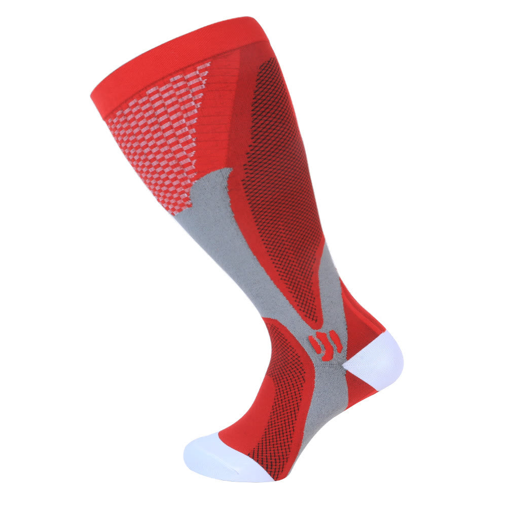 Sport-Kompressionsstrümpfe in Übergröße - Rot - 7XL - image 6