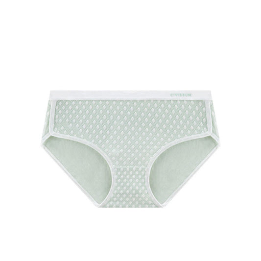 Mid-rise Jacquard Comfy Soft Brief(3 Packs) - Green - 3XL - image 0