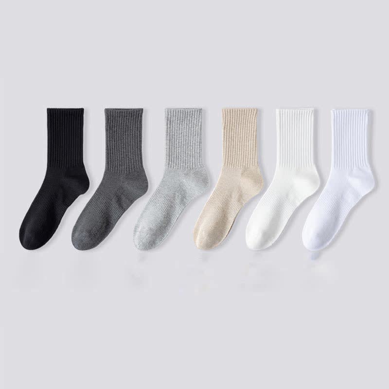 Atmungsaktive Sportsocken in Übergröße, einfarbig (6 Paar)