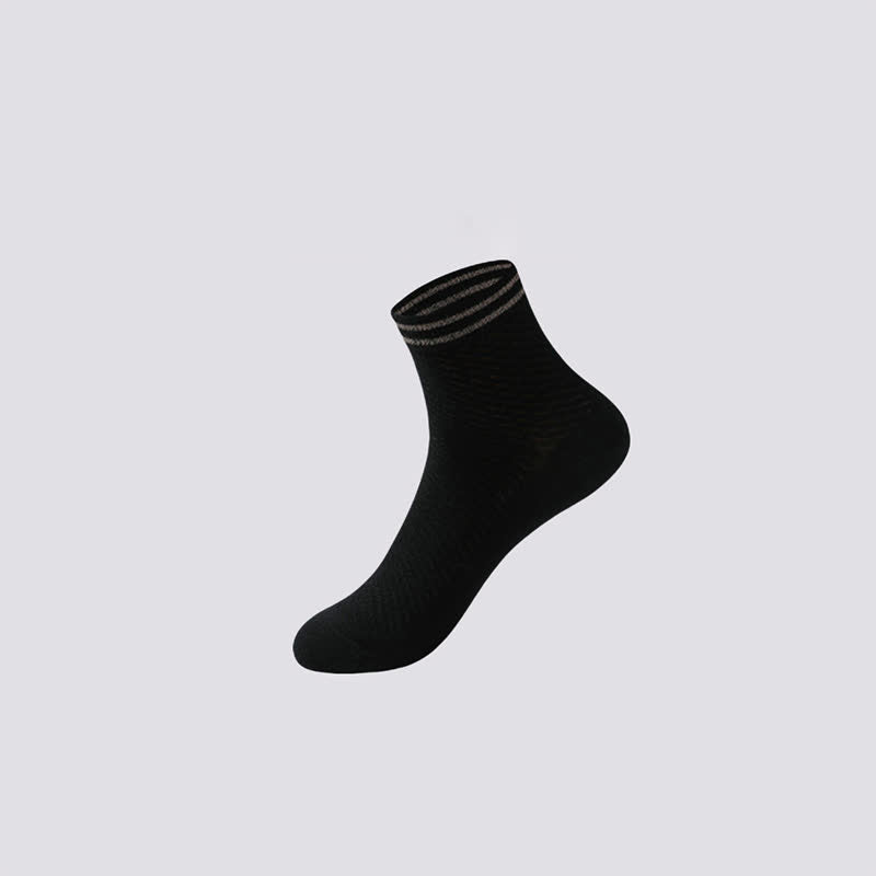 Atmungsaktive Baumwollsocken mit Streifenmuster (5 Paar)