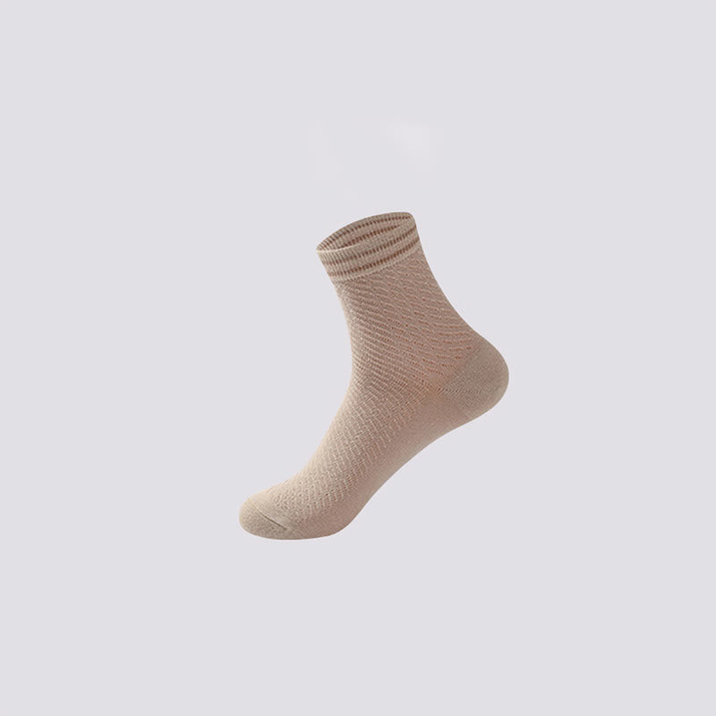 Atmungsaktive Baumwollsocken mit Streifenmuster (5 Paar)