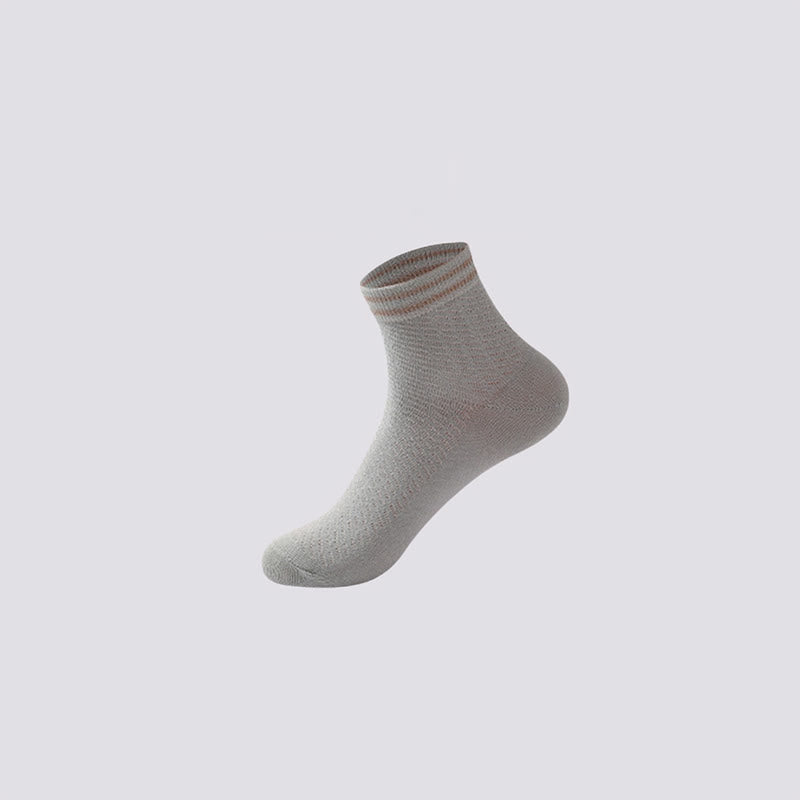 Atmungsaktive Baumwollsocken mit Streifenmuster (5 Paar)