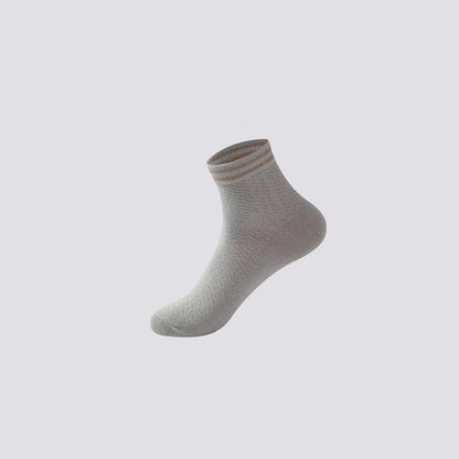 Atmungsaktive Baumwollsocken mit Streifenmuster (5 Paar)