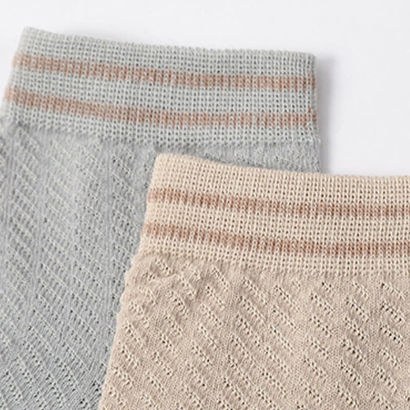 Atmungsaktive Baumwollsocken mit Streifenmuster (5 Paar)