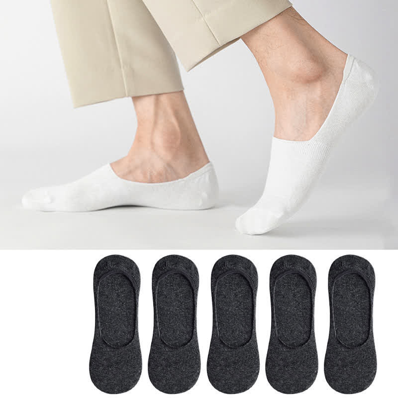 Unsichtbare Socken aus Baumwolle (5 Paar) - Dunkelgrau - EU45-50 (US11-15) - image 13