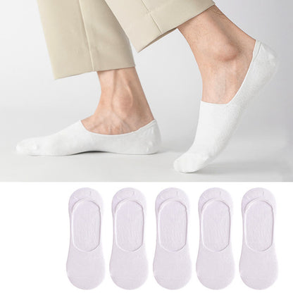 Unsichtbare Socken aus Baumwolle (5 Paar) - Weiß - EU45-50 (US11-15) - image 8