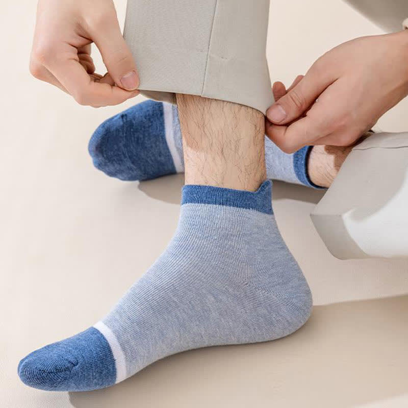 Antibakterielle und Deodorant-Socken mit Farbblockierung (5 Paar)