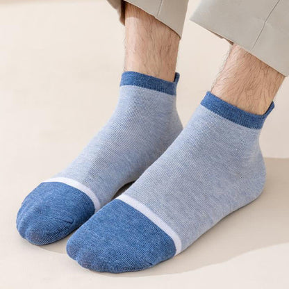 Antibakterielle und Deodorant-Socken mit Farbblockierung (5 Paar)
