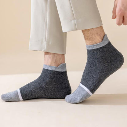 Antibakterielle und Deodorant-Socken mit Farbblockierung (5 Paar)