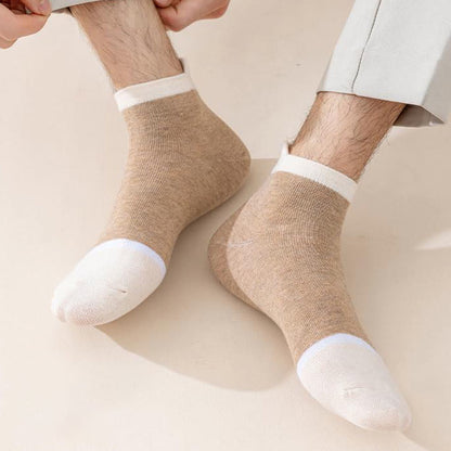Antibakterielle und Deodorant-Socken mit Farbblockierung (5 Paar)