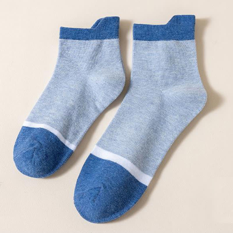 Antibakterielle und Deodorant-Socken mit Farbblockierung (5 Paar)