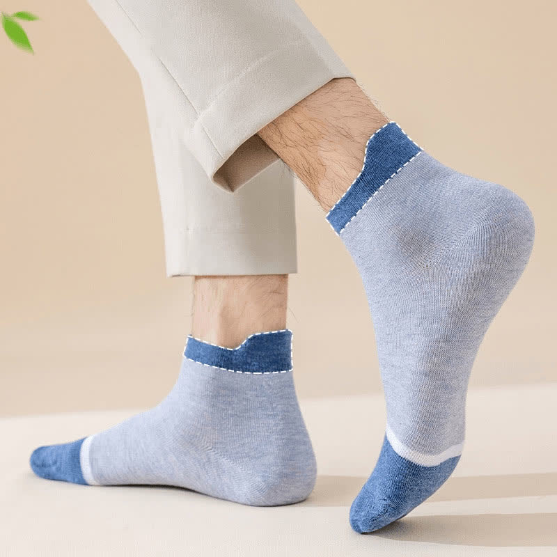 Antibakterielle und Deodorant-Socken mit Farbblockierung (5 Paar)