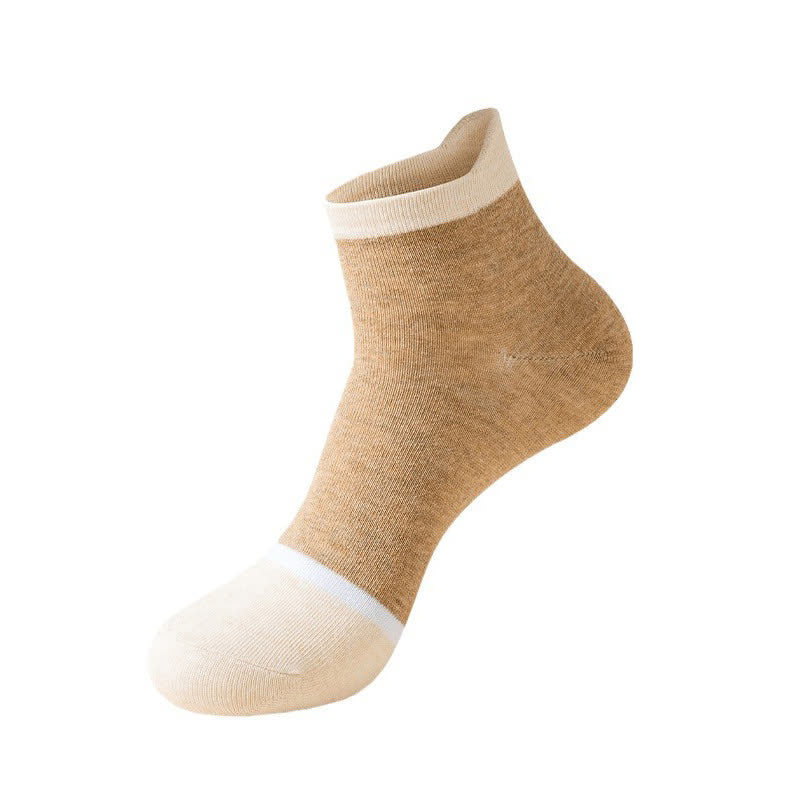 Antibakterielle und Deodorant-Socken mit Farbblockierung (5 Paar)