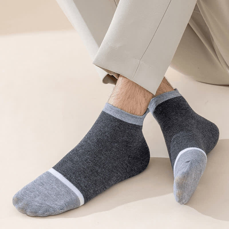 Antibakterielle und Deodorant-Socken mit Farbblockierung (5 Paar)