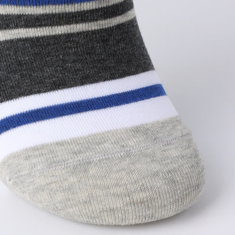 Rutschfeste, unsichtbare Socken aus gestreifter Baumwolle (6 Paar)