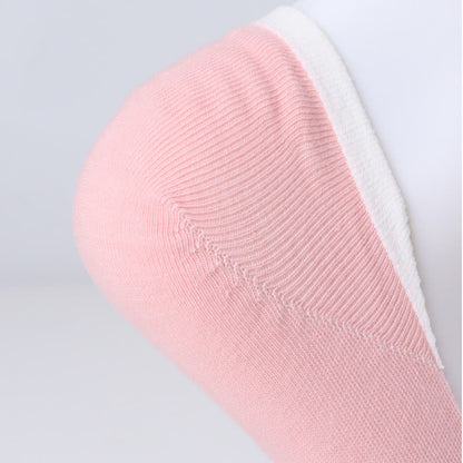 Schweißabsorbierende, rutschfeste, unsichtbare Socken aus Baumwolle mit Streifen (6 Paar)