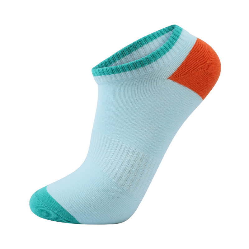 Bunte, schweißabsorbierende, unsichtbare Baumwollsocken (6 Paar)