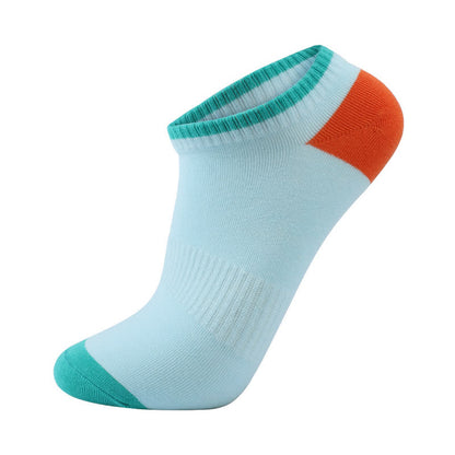 Bunte, schweißabsorbierende, unsichtbare Baumwollsocken (6 Paar)