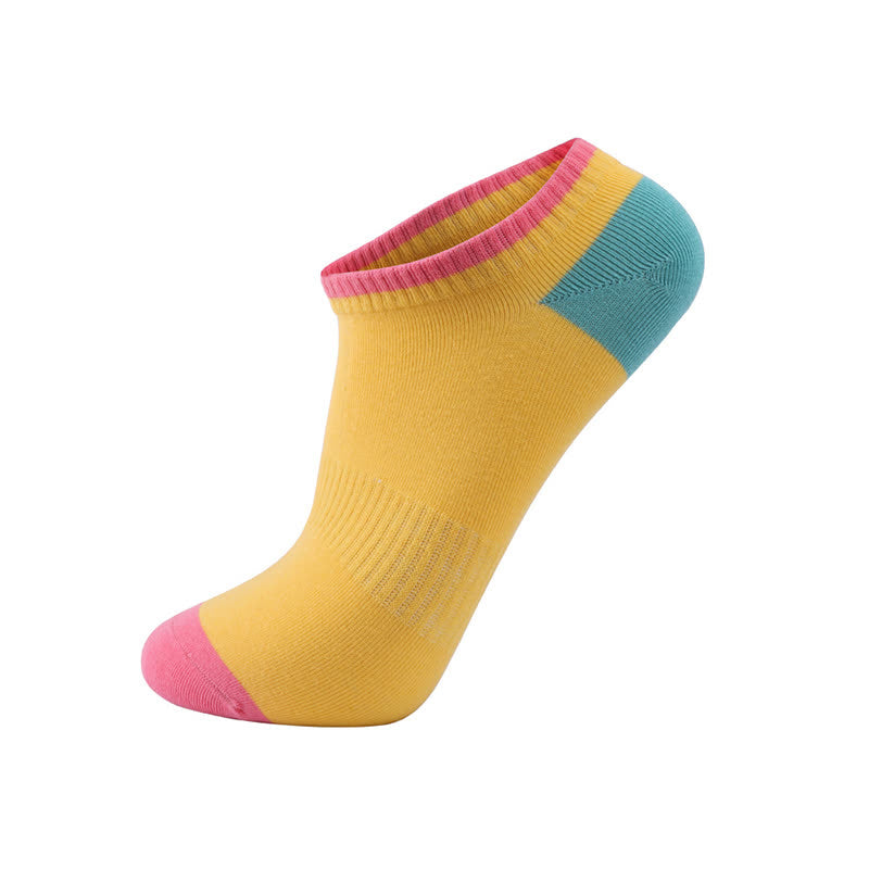 Bunte, schweißabsorbierende, unsichtbare Baumwollsocken (6 Paar)