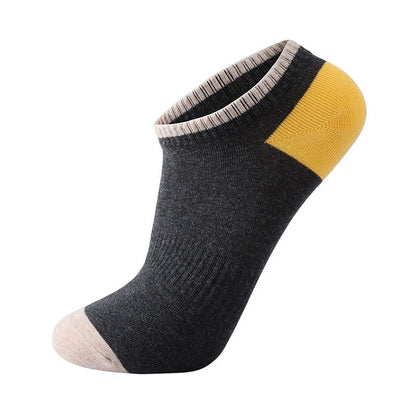 Bunte, schweißabsorbierende, unsichtbare Baumwollsocken (6 Paar)