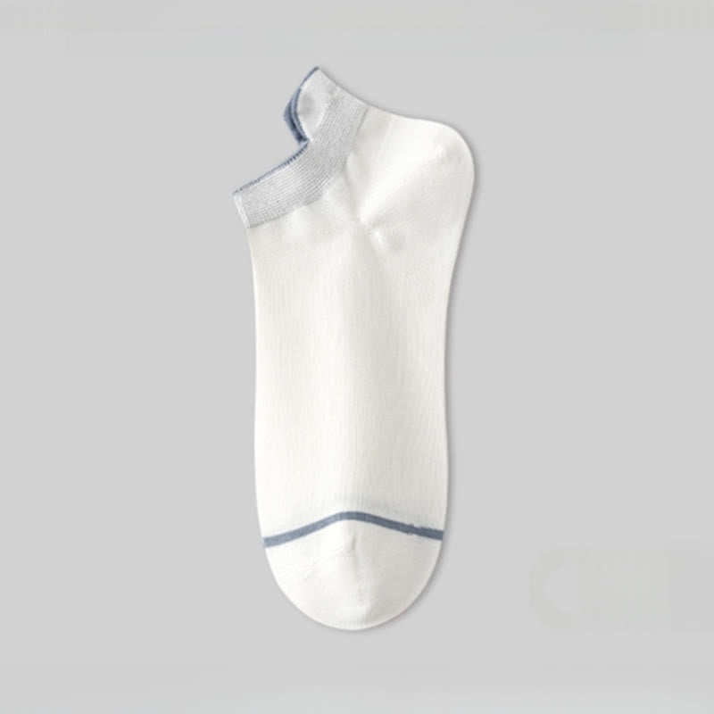 Dünne, saugfähige Baumwollsocken in Volltonfarbe (5 Paar)