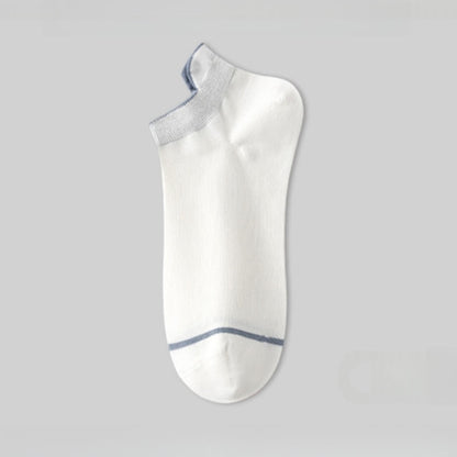 Dünne, saugfähige Baumwollsocken in Volltonfarbe (5 Paar)