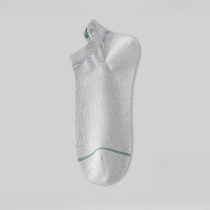 Dünne, saugfähige Baumwollsocken in Volltonfarbe (5 Paar)