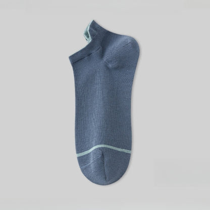 Dünne, saugfähige Baumwollsocken in Volltonfarbe (5 Paar)