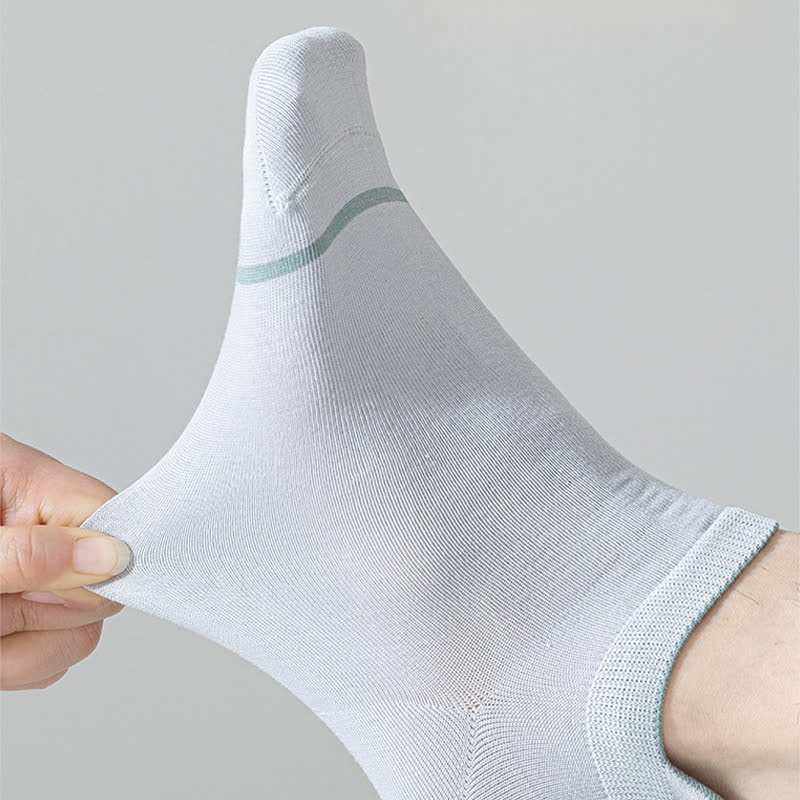 Dünne, saugfähige Baumwollsocken in Volltonfarbe (5 Paar)