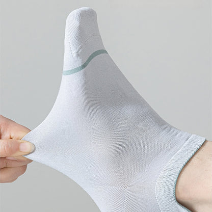Dünne, saugfähige Baumwollsocken in Volltonfarbe (5 Paar)