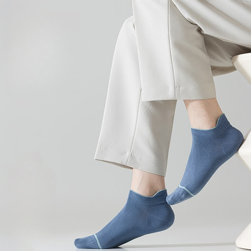 Dünne, saugfähige Baumwollsocken in Volltonfarbe (5 Paar)