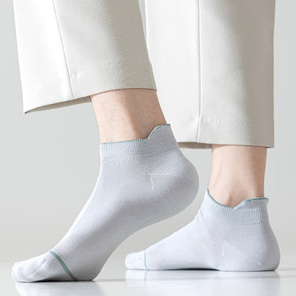 Dünne, saugfähige Baumwollsocken in Volltonfarbe (5 Paar)