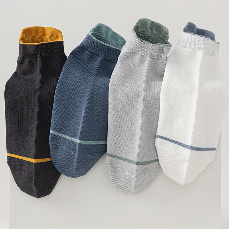 Dünne, saugfähige Baumwollsocken in Volltonfarbe (5 Paar)