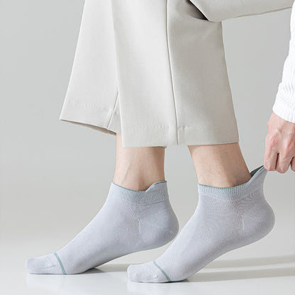 Dünne, saugfähige Baumwollsocken in Volltonfarbe (5 Paar)