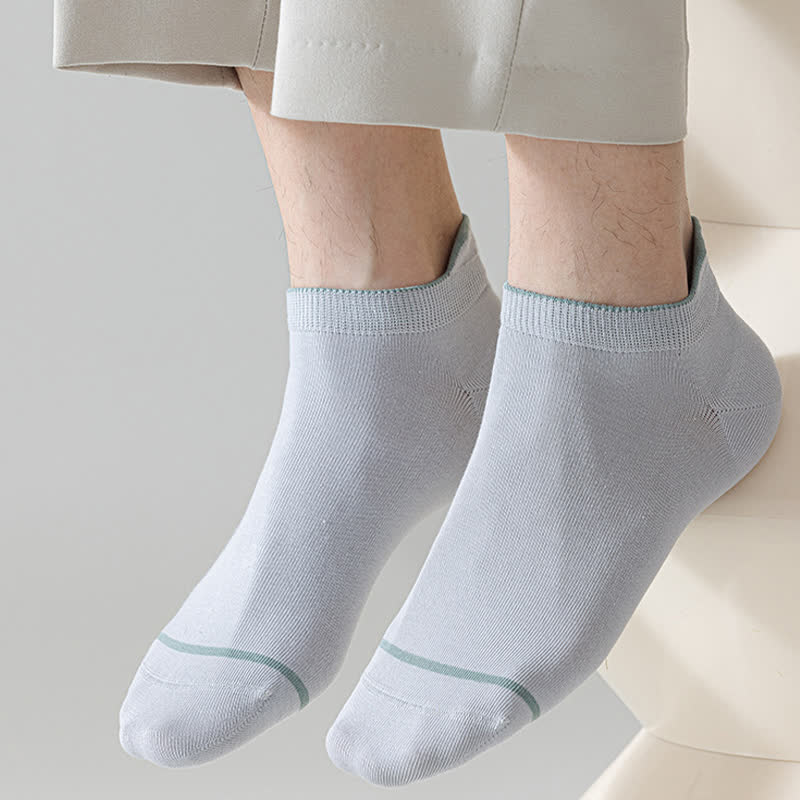 Dünne, saugfähige Baumwollsocken in Volltonfarbe (5 Paar)