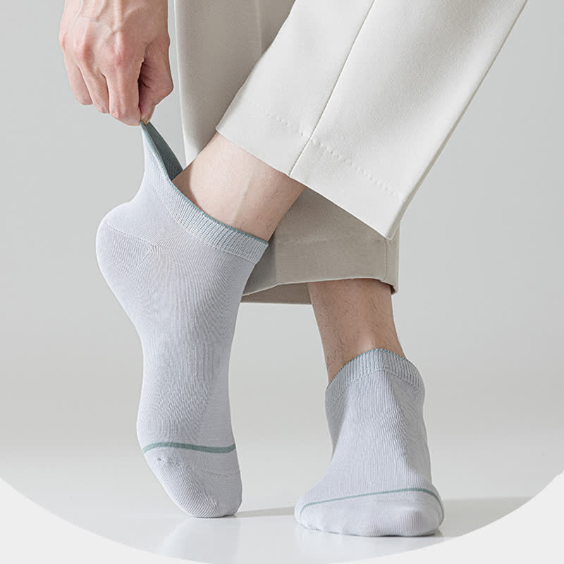 Dünne, saugfähige Baumwollsocken in Volltonfarbe (5 Paar)