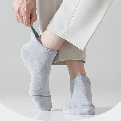 Dünne, saugfähige Baumwollsocken in Volltonfarbe (5 Paar)
