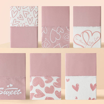 Baumwollslips mit hoher Taille und Love-Print (3er-Pack)