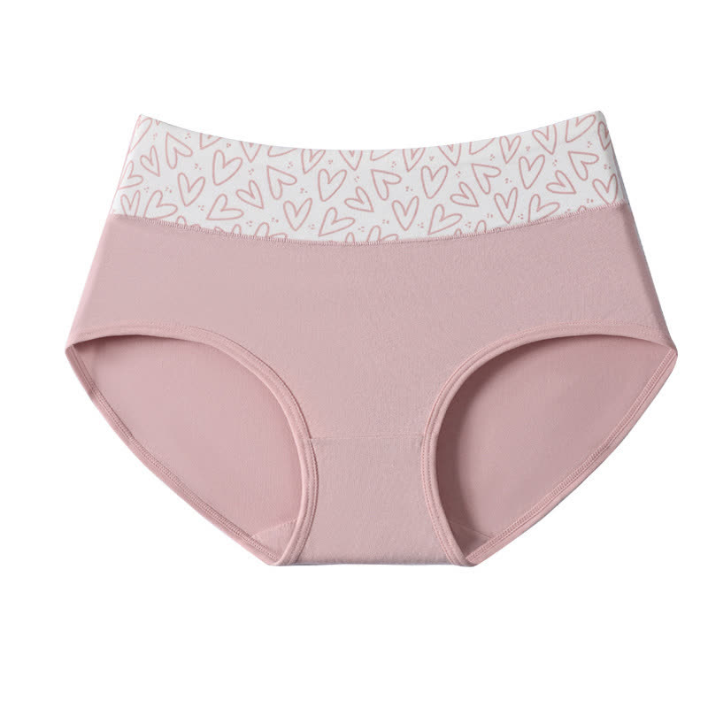 Baumwollslips mit hoher Taille und Love-Print (3er-Pack)