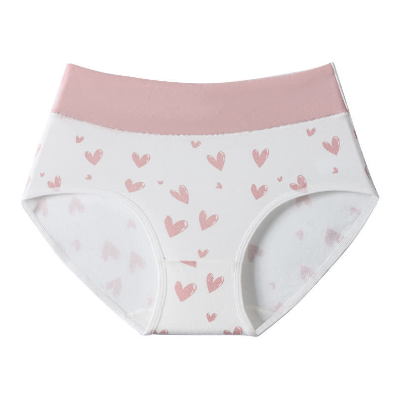 Baumwollslips mit hoher Taille und Love-Print (3er-Pack)