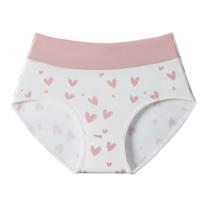 Baumwollslips mit hoher Taille und Love-Print (3er-Pack)