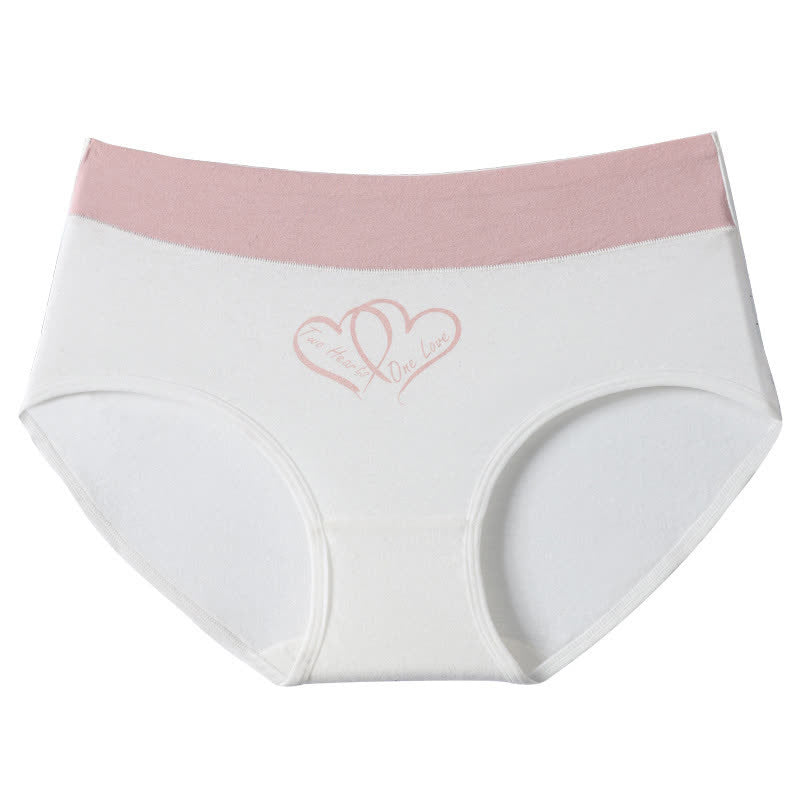 Baumwollslips mit hoher Taille und Love-Print (3er-Pack)