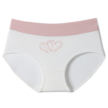 Baumwollslips mit hoher Taille und Love-Print (3er-Pack)