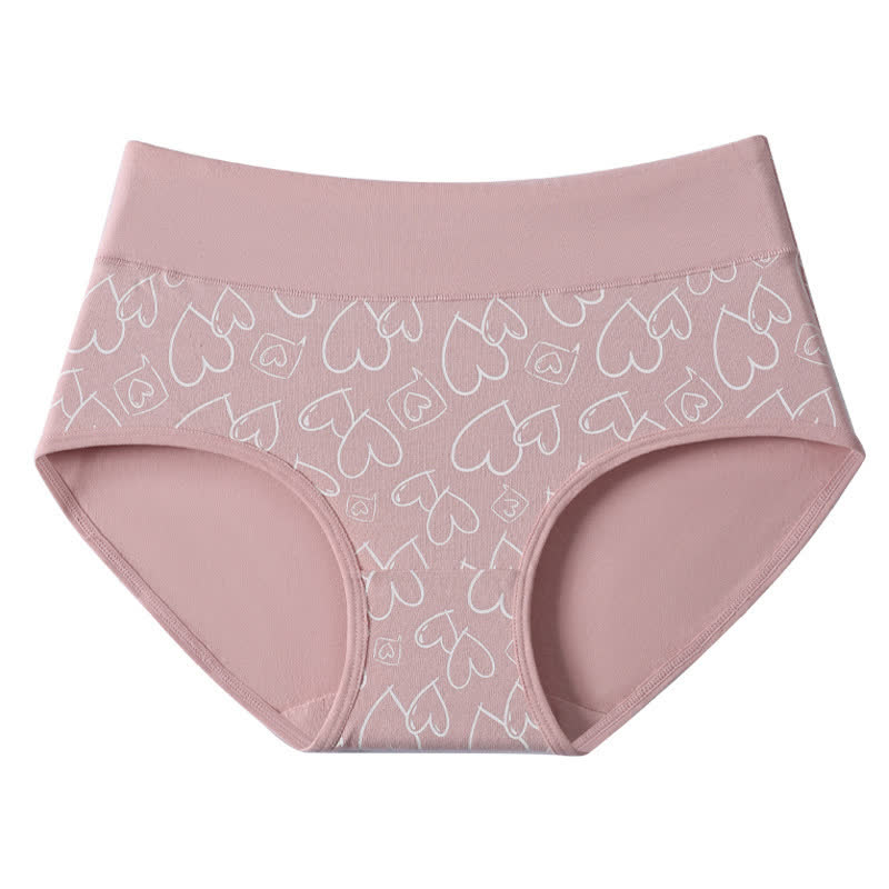 Baumwollslips mit hoher Taille und Love-Print (3er-Pack)