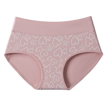 Baumwollslips mit hoher Taille und Love-Print (3er-Pack)